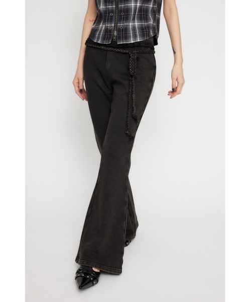 LAGUA GEM（ラグアジェム）の「WASH FLARE スウェットパンツ（スウェットパンツ・レディース・ブラック/カーキ・SMALL/MEDIUM）」の5枚目の写真