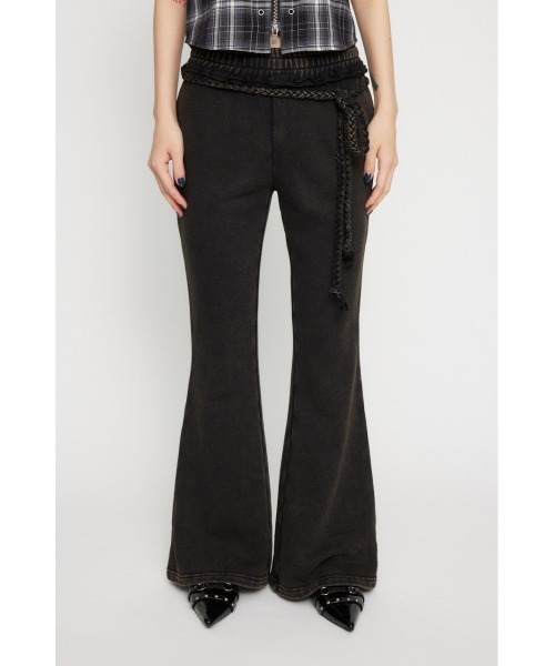 LAGUA GEM（ラグアジェム）の「WASH FLARE スウェットパンツ（スウェットパンツ・レディース・ブラック/カーキ・SMALL/MEDIUM）」の3枚目の写真