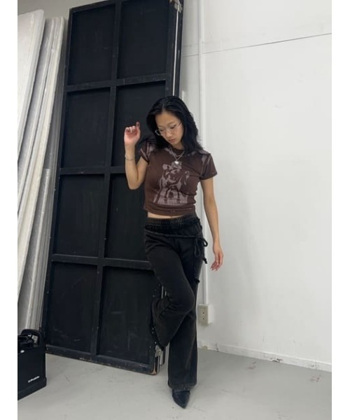 LAGUA GEM（ラグアジェム）の「WASH FLARE スウェットパンツ（スウェットパンツ・レディース・ブラック/カーキ・SMALL/MEDIUM）」の15枚目の写真