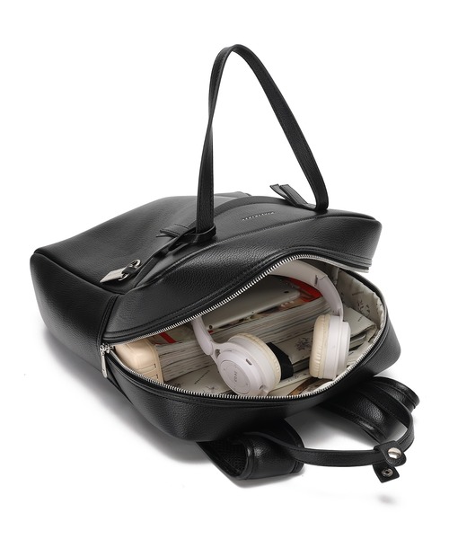 MERCURYDUO（マーキュリーデュオ）の「【MERCURYDUO/マーキュリーデュオ】ワークバックパック／A4サイズ・16インチ収納可能（バックパック/リュック・レディース・ブラック/グレイッシュベージュ/アイボリー・FREE）」の4枚目の写真