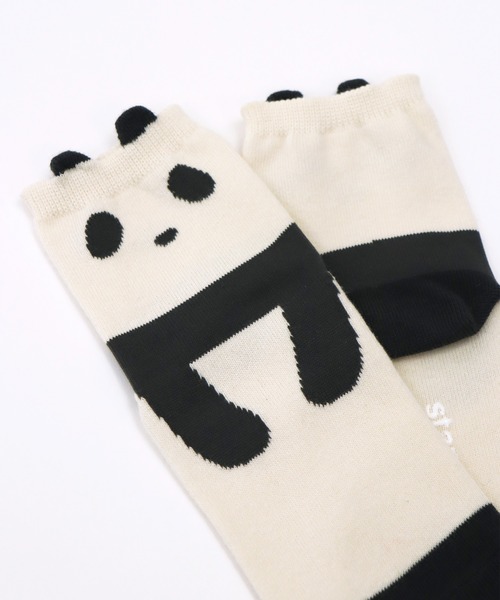 stample(スタンプル)の「パンダ ショートソックス 【3足セット】(ソックス/靴下・キッズ・A・S/M/L/LL)」の2枚目の写真