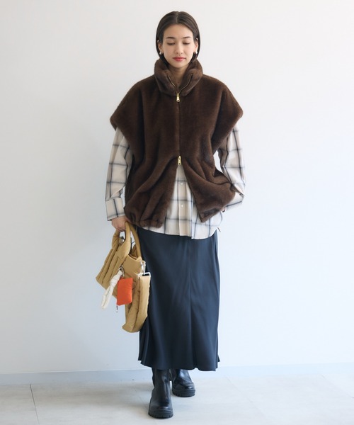 KATHARINE ROSS(キャサリンロス)の「【KATHARINE ROSS】オンブレーチェックカラーレスシャツ(シャツ/ブラウス・レディース・アイボリー/ネイビー・MEDIUM)」の8枚目の写真