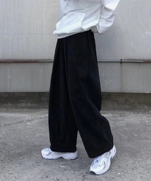 コーデュロイワイドイージーパンツ
