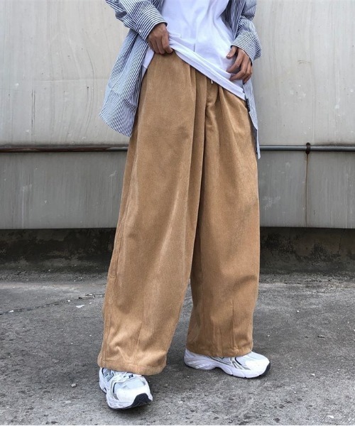 SHEPP(シープ)の「コーデュロイワイドイージーパンツ(その他パンツ・メンズ・ブラック/ベージュ・M/L)」の3枚目の写真