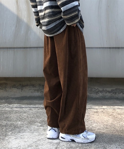 SHEPP(シープ)の「コーデュロイワイドイージーパンツ(その他パンツ・メンズ・ブラック/ベージュ・M/L)」の5枚目の写真