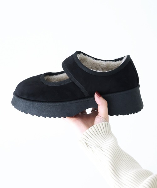 VIVIAN(ヴィヴィアン)の「もふぽか厚底メリージェーンスリッポン(その他シューズ・レディース・ブラック/キャメル・LL/L/M/S)」の2枚目の写真