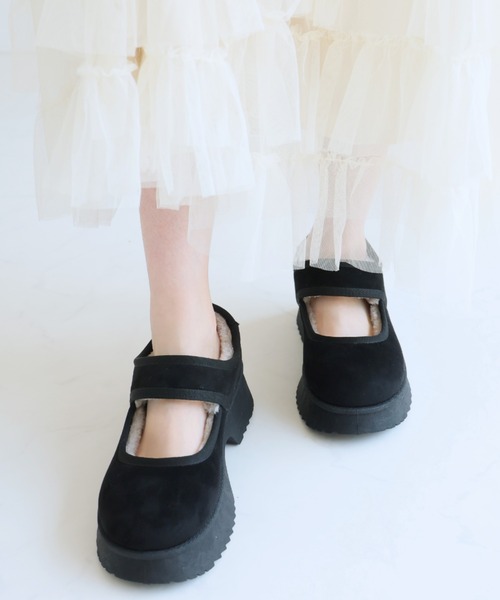 VIVIAN(ヴィヴィアン)の「もふぽか厚底メリージェーンスリッポン(その他シューズ・レディース・ブラック/キャメル・LL/L/M/S)」の11枚目の写真