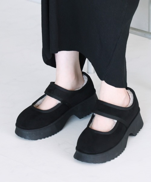 VIVIAN(ヴィヴィアン)の「もふぽか厚底メリージェーンスリッポン(その他シューズ・レディース・ブラック/キャメル・LL/L/M/S)」の7枚目の写真