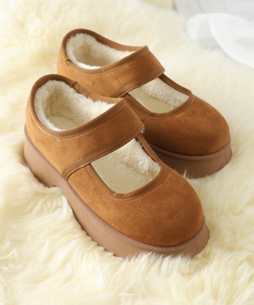 VIVIAN(ヴィヴィアン)の「もふぽか厚底メリージェーンスリッポン(その他シューズ・レディース・ブラック/キャメル・LL/L/M/S)」の17枚目の写真