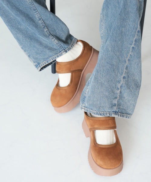 VIVIAN(ヴィヴィアン)の「もふぽか厚底メリージェーンスリッポン(その他シューズ・レディース・ブラック/キャメル・LL/L/M/S)」の19枚目の写真