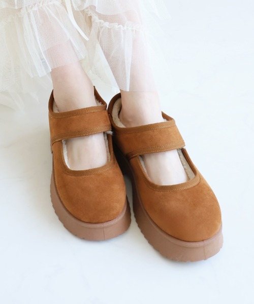 VIVIAN(ヴィヴィアン)の「もふぽか厚底メリージェーンスリッポン(その他シューズ・レディース・ブラック/キャメル・LL/L/M/S)」の22枚目の写真