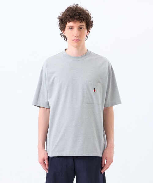 MACKINTOSH PHILOSOPHY(マッキントッシュ フィロソフィー)の「バッキンガムベア 度詰め天竺 スピンドルTシャツ(Tシャツ/カットソー・メンズ・グリーン系その他/グレー系その他2/ダークネイビー/ライトベージュ・38/40)」の12枚目の写真