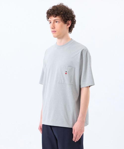 MACKINTOSH PHILOSOPHY(マッキントッシュ フィロソフィー)の「バッキンガムベア 度詰め天竺 スピンドルTシャツ(Tシャツ/カットソー・メンズ・グリーン系その他/グレー系その他2/ダークネイビー/ライトベージュ・38/40)」の11枚目の写真