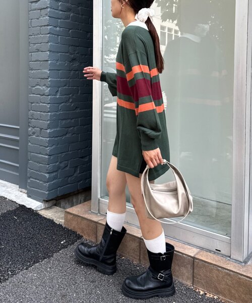 CIAOPANIC TYPY(チャオパニックティピー)の「【willow】シアーラガーニット(ニット/セーター・レディース・キャメル/グリーン/サックスブルー・ONE SIZE)」の16枚目の写真