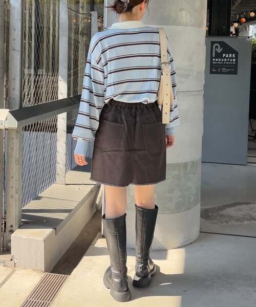 CIAOPANIC TYPY(チャオパニックティピー)の「【willow】シアーラガーニット(ニット/セーター・レディース・キャメル/グリーン/サックスブルー・ONE SIZE)」の13枚目の写真