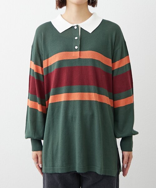 CIAOPANIC TYPY(チャオパニックティピー)の「【willow】シアーラガーニット(ニット/セーター・レディース・キャメル/グリーン/サックスブルー・ONE SIZE)」の14枚目の写真