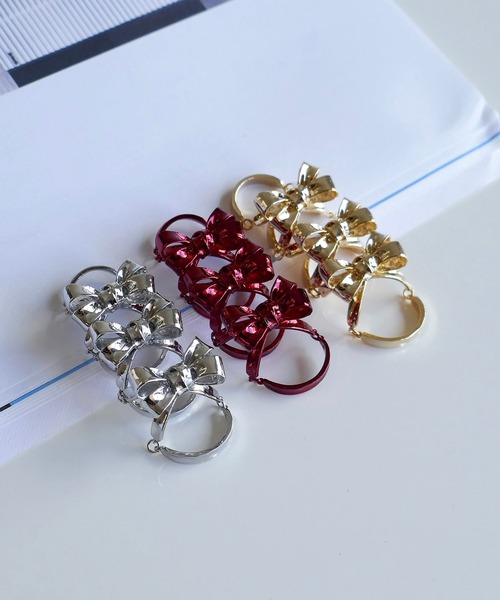 LOVE BY e.m. (ラブバイイーエム)の「赤リボンアーマーリング/25-26AW/レディース(リング・レディース・レッド・M/L/LL)」の3枚目の写真