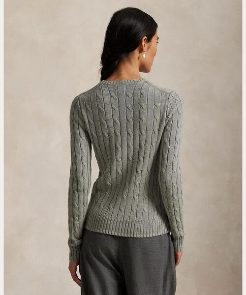 ケーブルニット コットン クルーネック セーター（ニット/セーター