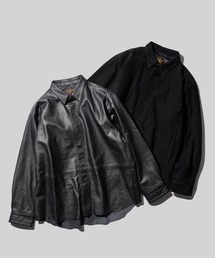 SUNNY  SPORTS | SUNNY SPORTS / サニースポーツ LEATHER SHIRT スムースレザー スウェード リラックスフィット レザーシャツ(シャツ/ブラウス)