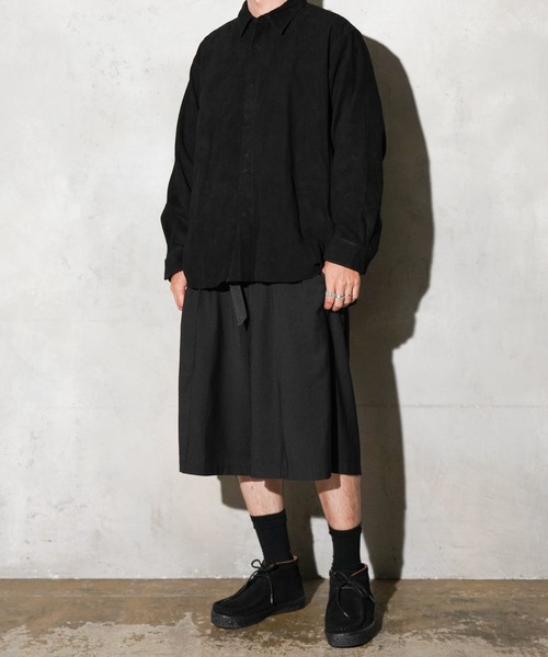 SUNNY  SPORTS（サニースポーツ）の「SUNNY SPORTS / サニースポーツ LEATHER SHIRT スムースレザー スウェード リラックスフィット レザーシャツ（シャツ/ブラウス・メンズ・ブラック系その他/ブラック・MEDIUM/LARGE）」の10枚目の写真