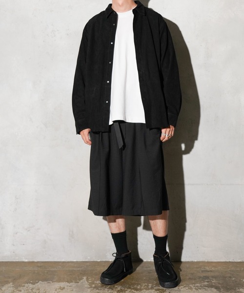 SUNNY  SPORTS（サニースポーツ）の「SUNNY SPORTS / サニースポーツ LEATHER SHIRT スムースレザー スウェード リラックスフィット レザーシャツ（シャツ/ブラウス・メンズ・ブラック系その他/ブラック・MEDIUM/LARGE）」の11枚目の写真