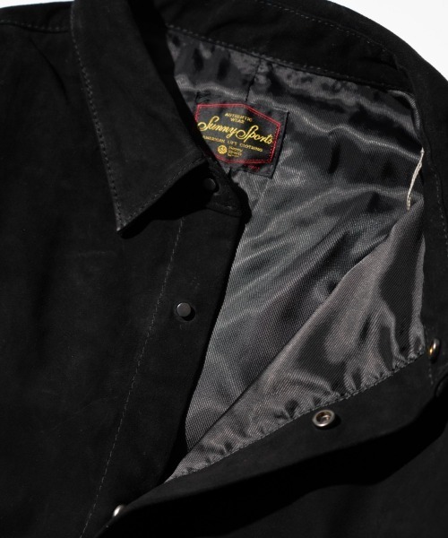 SUNNY  SPORTS（サニースポーツ）の「SUNNY SPORTS / サニースポーツ LEATHER SHIRT スムースレザー スウェード リラックスフィット レザーシャツ（シャツ/ブラウス・メンズ・ブラック系その他/ブラック・MEDIUM/LARGE）」の18枚目の写真