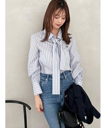 サックスブルー」に該当するレディースのシャツ/ブラウス