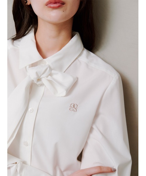 SNIDEL（スナイデル）の「ボウタイシャツ（シャツ/ブラウス・レディース・ネイビー/ホワイト/ピンク/サックスブルー/インディゴブルー・F）」の21枚目の写真