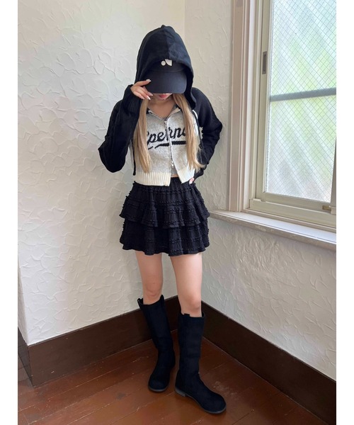 PHILLY（フィリー）の「ロゴジャガードニットパーカー（パーカー・レディース・ネイビー/ブラウン/ブラック・FREE）」の9枚目の写真