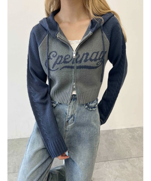 PHILLY（フィリー）の「ロゴジャガードニットパーカー（パーカー・レディース・ネイビー/ブラウン/ブラック・FREE）」の15枚目の写真