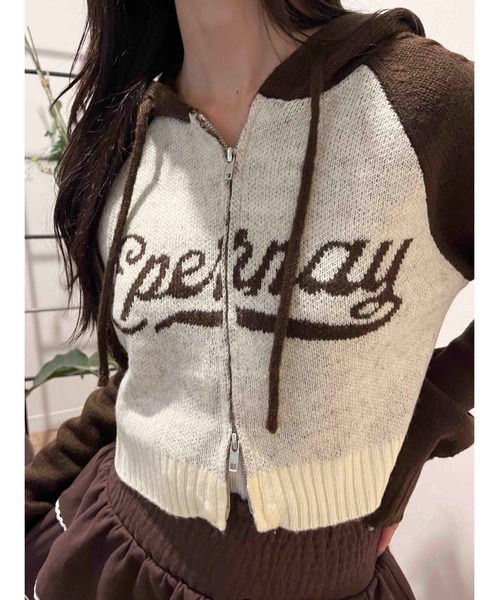 PHILLY（フィリー）の「ロゴジャガードニットパーカー（パーカー・レディース・ネイビー/ブラウン/ブラック・FREE）」の12枚目の写真