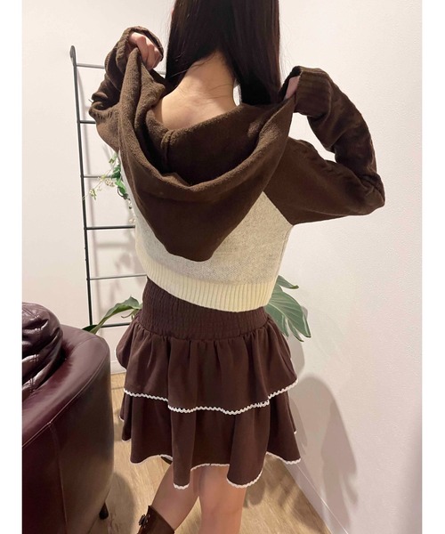 PHILLY（フィリー）の「ロゴジャガードニットパーカー（パーカー・レディース・ネイビー/ブラウン/ブラック・FREE）」の14枚目の写真