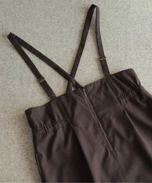 NOMBRE IMPAIR（ノンブルアンペール）の「ミニストライプ　サロペットジャンスカ（ジャンパースカート・レディース・ブラウン/ブラック・FREE）」の20枚目の写真