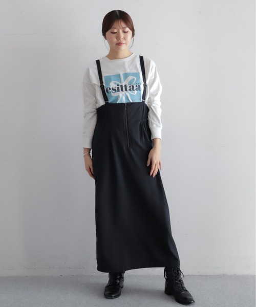 NOMBRE IMPAIR（ノンブルアンペール）の「ミニストライプ　サロペットジャンスカ（ジャンパースカート・レディース・ブラウン/ブラック・FREE）」の9枚目の写真