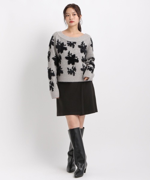 Andemiu(アンデミュウ)の「ラップフレアミニスカート589196(スカート・レディース・ブラック/チャコールグレー・SMALL/MEDIUM)」の18枚目の写真