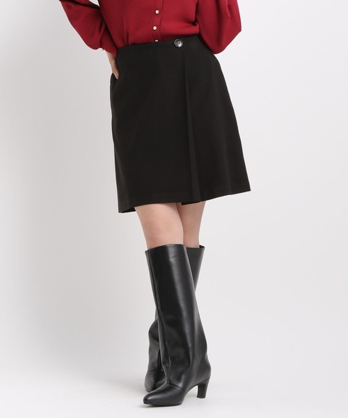 Andemiu(アンデミュウ)の「ラップフレアミニスカート589196(スカート・レディース・ブラック/チャコールグレー・SMALL/MEDIUM)」の21枚目の写真