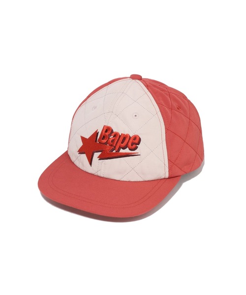 アベイシングエイプ キャップ 赤系 チェック A BATHING APE（アベイシングエイプ）の「BAPE CHECK EARMUFFS