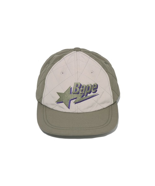 A BATHING APE(アベイシングエイプ)の「BAPE STA LOGO QUILTING CAP(キャップ・メンズ・オリーブ/オレンジ/ネイビー・FREE)」の4枚目の写真