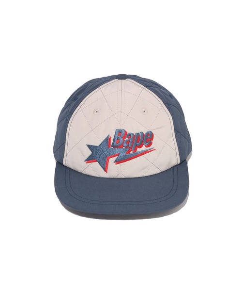 A BATHING APE(アベイシングエイプ)の「BAPE STA LOGO QUILTING CAP(キャップ・メンズ・オリーブ/オレンジ/ネイビー・FREE)」の5枚目の写真