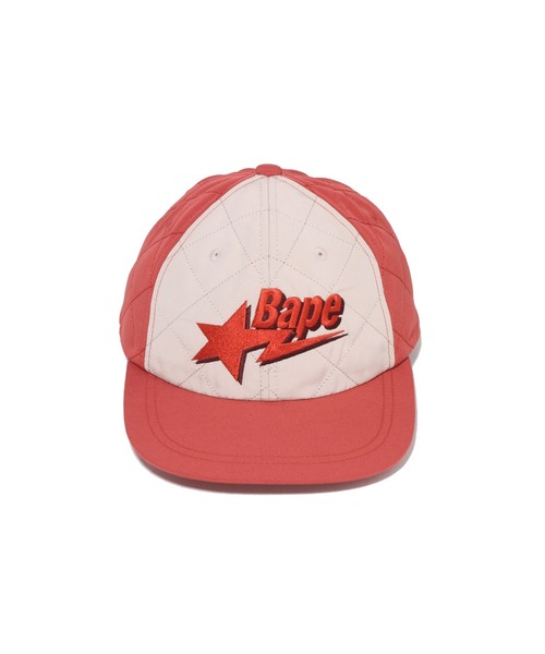 A BATHING APE(アベイシングエイプ)の「BAPE STA LOGO QUILTING CAP(キャップ・メンズ・オリーブ/オレンジ/ネイビー・FREE)」の6枚目の写真