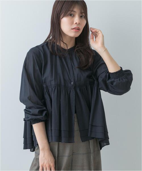 未使用！CHONO アイボリー切り替えティアードブラウス　フリーサイズ 未使用！CHONO アイボリー切り替えティアードブラウス フリーサイズ F