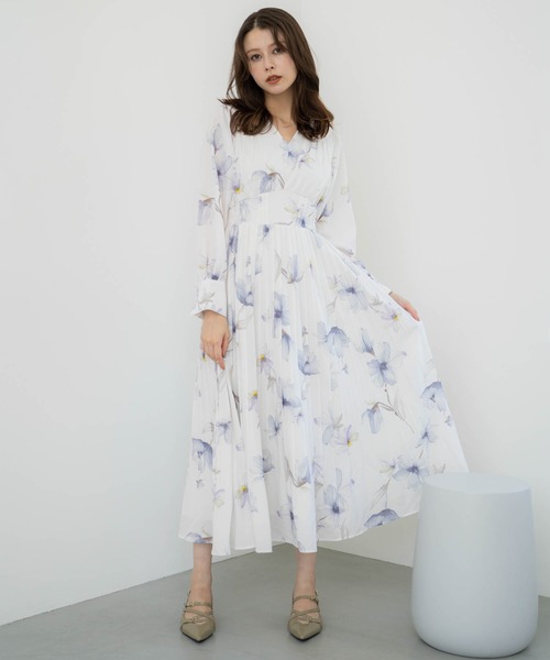 ビッグフラワープリーツワンピース（ワンピース）｜NOELA（ノエラ）の