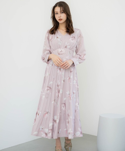 NOELA(ノエラ)の「ビッグフラワープリーツワンピース(ワンピース・レディース・ネイビー/オフホワイト/ピンク・S/M)」の14枚目の写真