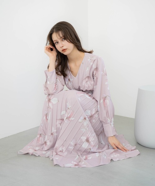 ビッグフラワープリーツワンピース（ワンピース）｜NOELA（ノエラ）の