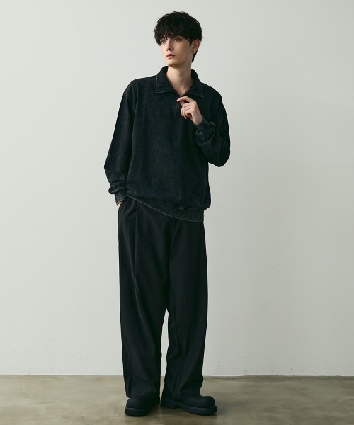 Shoowtime(ショウタイム)の「Vintage-Style Half-Zip Sweatshirt / ヴィンテージライクハーフジップスウェット(スウェット・メンズ・ブラック系/カーキ系・MEDIUM/LARGE/X-LARGE)」の17枚目の写真