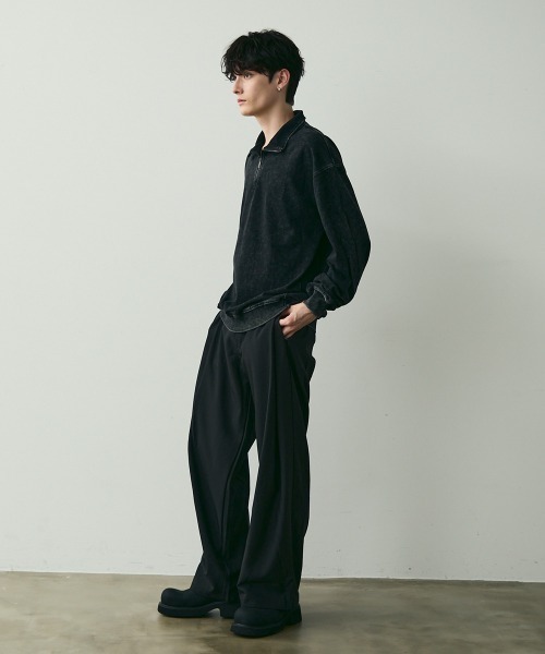 Shoowtime(ショウタイム)の「Vintage-Style Half-Zip Sweatshirt / ヴィンテージライクハーフジップスウェット(スウェット・メンズ・ブラック系/カーキ系・MEDIUM/LARGE/X-LARGE)」の19枚目の写真