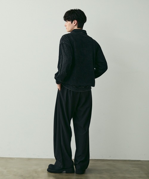 Shoowtime(ショウタイム)の「Vintage-Style Half-Zip Sweatshirt / ヴィンテージライクハーフジップスウェット(スウェット・メンズ・ブラック系/カーキ系・MEDIUM/LARGE/X-LARGE)」の20枚目の写真