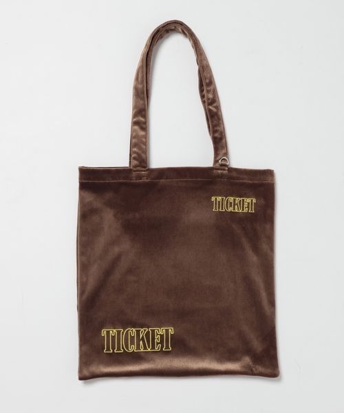 JEANASIS（ジーナシス）の「シシュウロゴトート/591509（トートバッグ・レディース・ネイビー/ブラウン/ベージュ系その他/グリーン系その他・FREE）」の2枚目の写真