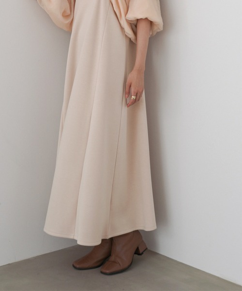 Bab(バブ)の「【S・M・L サイズ展開】袖オーガンジーポンチワンピース(ワンピース・レディース・アイボリー/ブラック/ベージュ・S/M/L)」の8枚目の写真