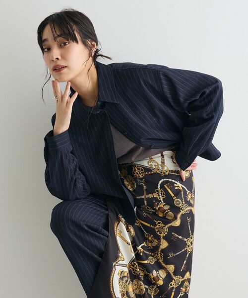 CRAFT STANDARD BOUTIQUE(クラフトスタンダードブティック)の「ストライプセットアップ◆(セットアップ・レディース・ブルー系その他4/グレー系その他2・M/L)」の18枚目の写真